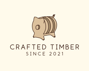 Pig Beer Barrel logo design