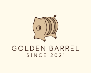 Pig Beer Barrel logo design