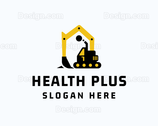 Excavator Machine House Logo