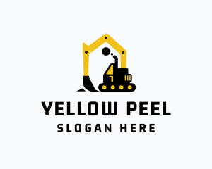 Excavator Machine House logo design