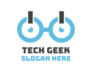 Geek On Glasses logo design