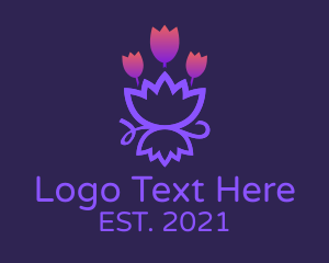 Lotus Tulip Flower  logo