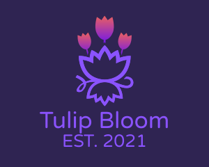 Lotus Tulip Flower  logo design