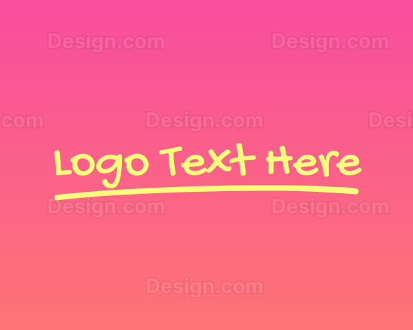 Fancy Vibrant Underline Logo