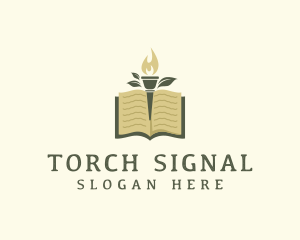 Education Book Torch logo