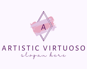 Purple Watercolor Salon logo design