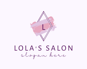 Purple Watercolor Salon logo design