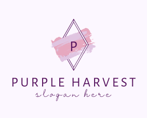 Purple Watercolor Salon logo design