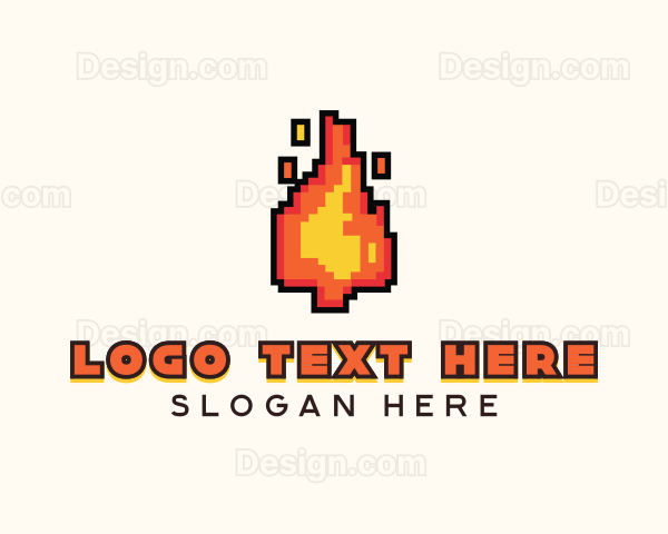 Pixel Fire Streamer Logo