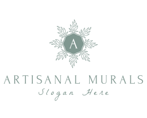 Leaf Wreath Wellness logo design