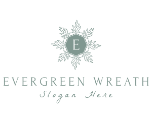 Leaf Wreath Wellness logo design