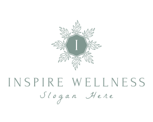 Leaf Wreath Wellness logo design