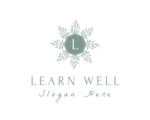 Leaf Wreath Wellness logo design