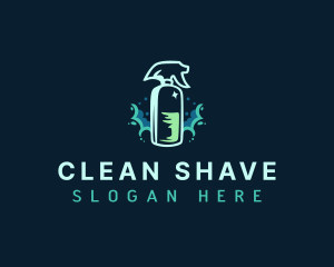 Cleaning Spray Sanitation logo design