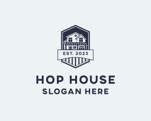 Residential House Roofing logo design