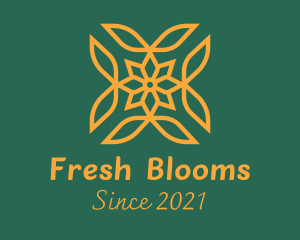 Orange Spring Flower Pattern logo design