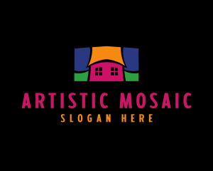 Colorful Mosaic House  logo