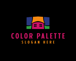 Colorful Mosaic House  logo design