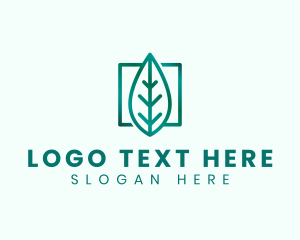 Geometric Eco Leaf  logo