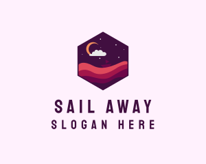 Moon Ocean Sailing logo design