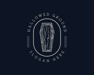 Wood Coffin Casket logo design