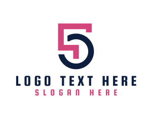 Trend - Tech Number 5 logo design