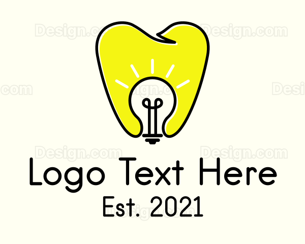 Dental Light Bulb Logo