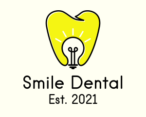 Dental Light Bulb logo design