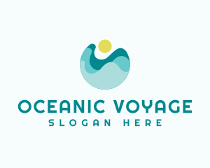 Travel Beach Wave logo design