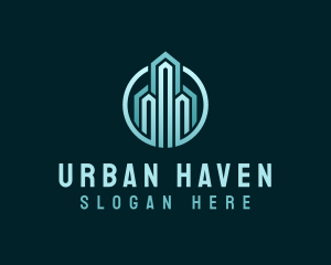 Urban Skyscraper Building logo design