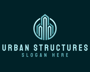 Urban Skyscraper Building logo design