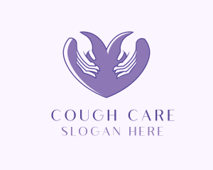 Purple Caring Heart logo design