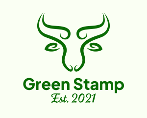 Green Nature Bull logo design