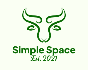 Green Nature Bull logo design