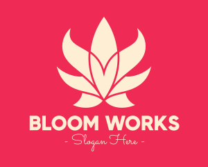 Pink Lotus Flower logo design