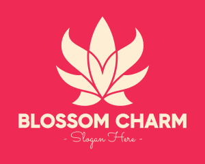 Pink Lotus Flower logo design