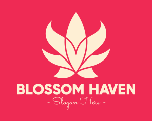 Pink Lotus Flower logo design