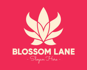 Pink Lotus Flower logo design