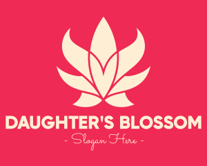 Pink Lotus Flower logo design