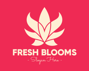 Pink Lotus Flower logo design