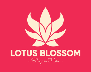 Pink Lotus Flower logo design