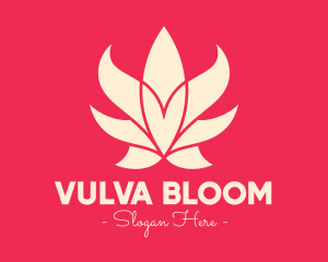 Pink Lotus Flower logo design