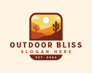 Dune Desert Cactus logo design