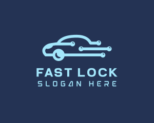 Digital Blue Car logo design