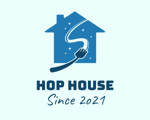 Clean House Broom logo design