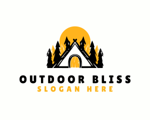 Outdoor Cabin Camp logo design