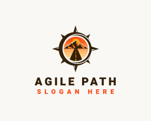 Mountain Path Compass logo design