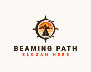 Mountain Path Compass logo design