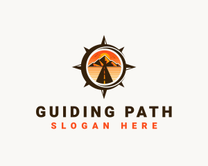 Mountain Path Compass logo design