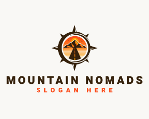 Mountain Path Compass logo design